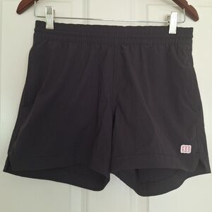 Topo Designs Women's Size Small Shorts Nylon Stretch Black Drawstring Hiking